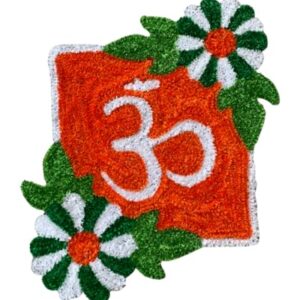 Buy Handcrafted Woolen Rangoli Door Mat, Lightweight, Traditional and Modern Rangoli Mat for Home, Temple, Living Room, Kitchen, Door Entrance, Multicolour (OM) Online at Low Prices in India - Amazon.in