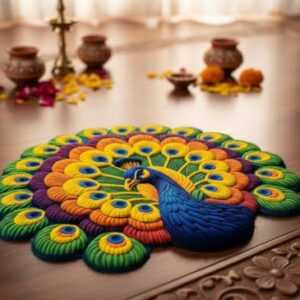 Buy VASHEK Peacock & Floral 3D Floor Mat | Anti-Slip, Water Absorbent & Machine Washable | Premium Soft Microfiber Decorative Rug for Home, Living Room & Bedroom | 24x27 Inch, 400g Online at Low Prices in India - Amazon.in