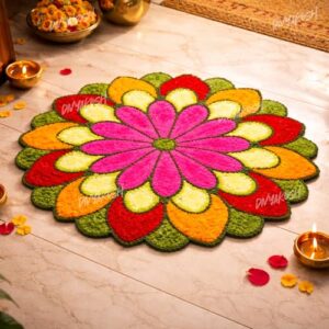 Kalakruti Home Decoration, Artificial Flower Hangings (Yellow) (Flower Mat)
