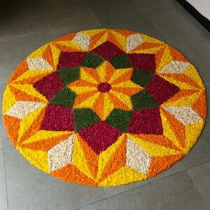 Buy Kalakruti  Super Soft Microfiber Rangoli Round Door Mat for Home,Temple,Festival Rangoli Mat,Multicolor Pooja Mat,Diwali,Living Room,Kitchen,Traditional Modern Entrance Door Mat (24x24 Inch) Design12 Online at Low Prices in India - Amazon.in