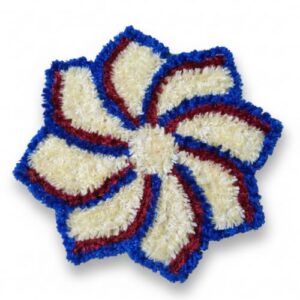Buy Fur Woolen Decorative Foldable Rangoli Mat | Flower Desigin | Hand Made Product | Decorative Flower Rangoli Mat for Pooja Room, Temple & Festival Floor Decoration (4ft X 4ft) Online at Low Prices in India - Amazon.in