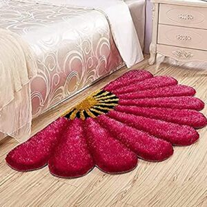 Cotton Half Sunflower Kitchen Rectangular Floor Mat For Kitchen/Yoga/Living Room/Bed Room Rugs Size(18 X 30 Inch) Light Pink