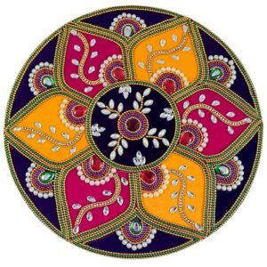 Buy Daedal Crafters Rangoli for Diwali Decoration, Red, Yellow Green Rangoli Patch, Artificial Rangoli for Pooja Decoration Items, Rangoli for Festival Home & Door Décor (12x12) Online at Low Prices in India - Amazon.in